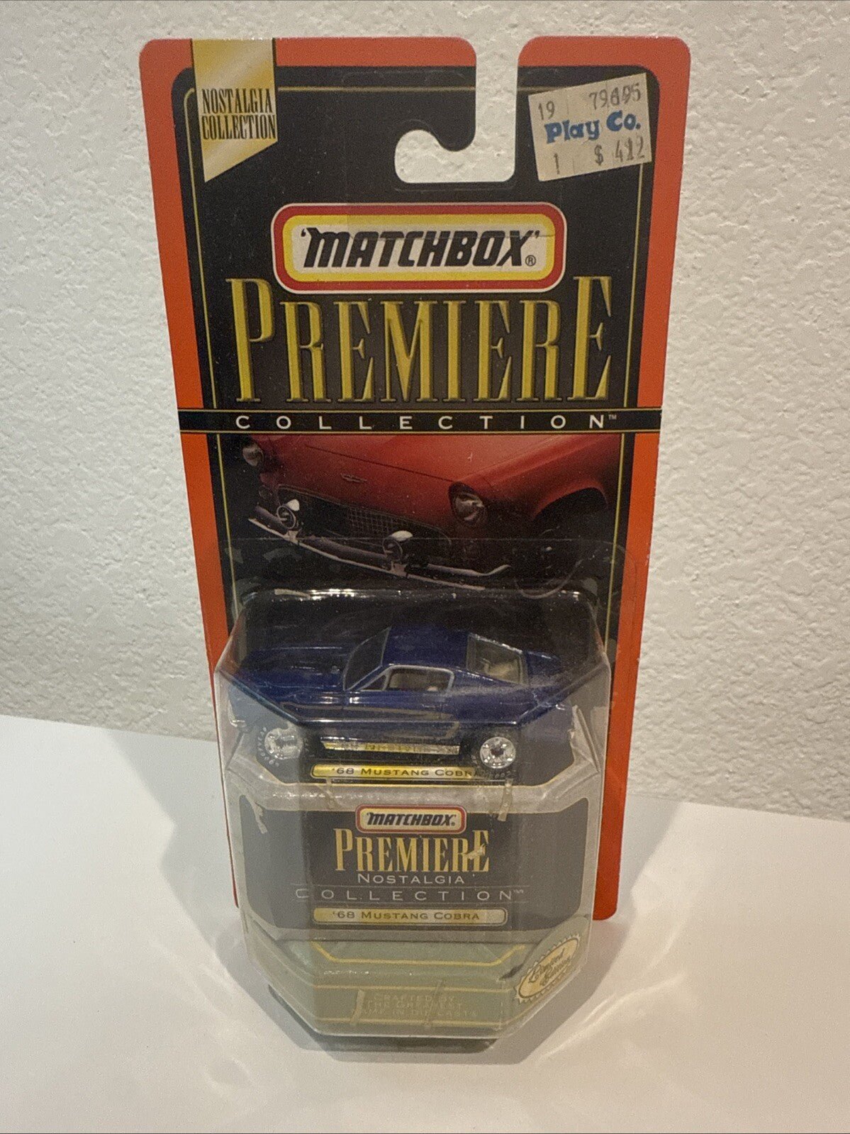 Matchbox Premiere - Nostalgia Collection - 68 Mustang Cobra - Blue - NIP - toyscardscomics