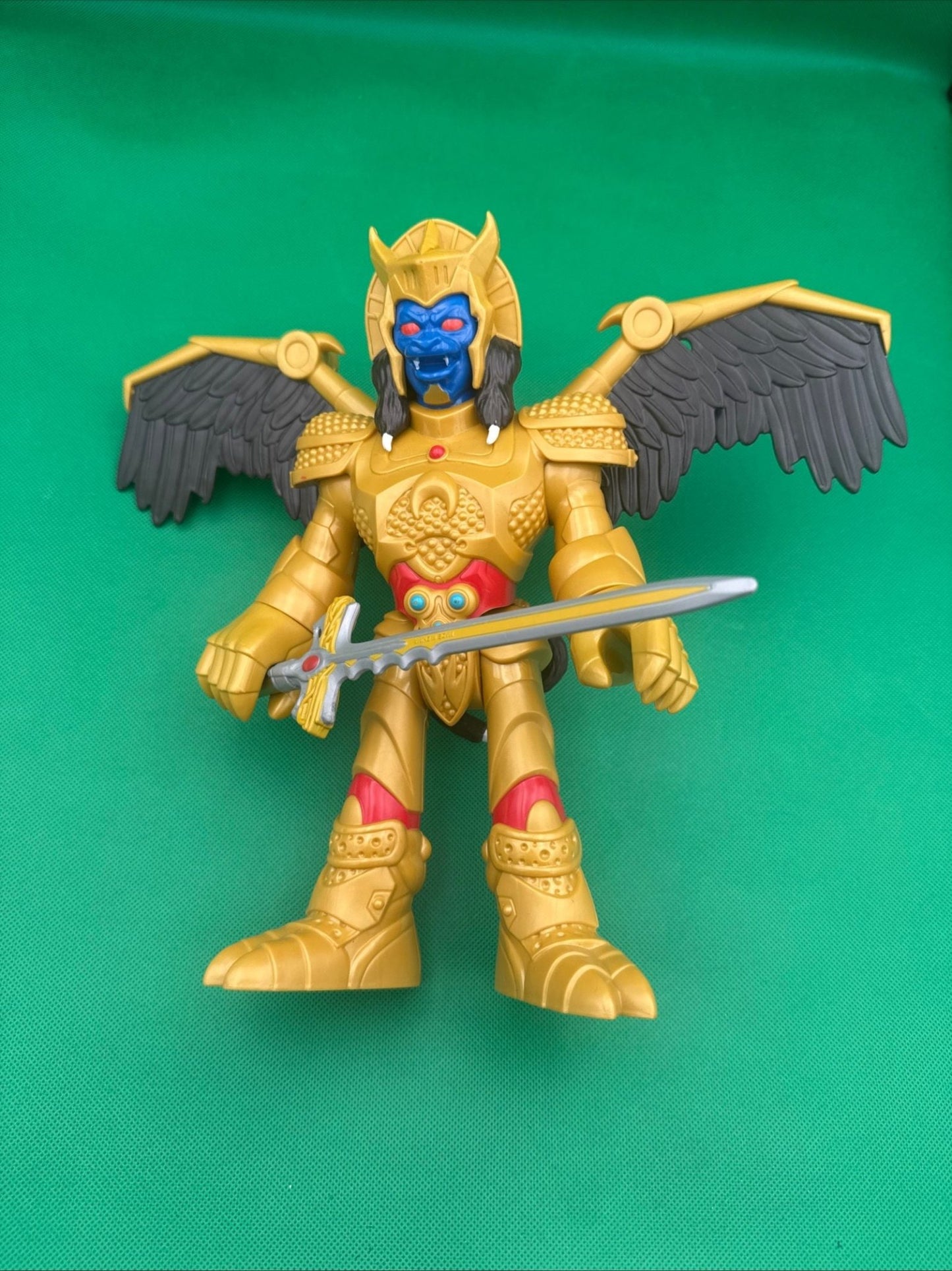Mattel 2015 Mighty Power Ranger Villain GOLDAR Action Figure Extend/Fold Wings - toyscardscomics