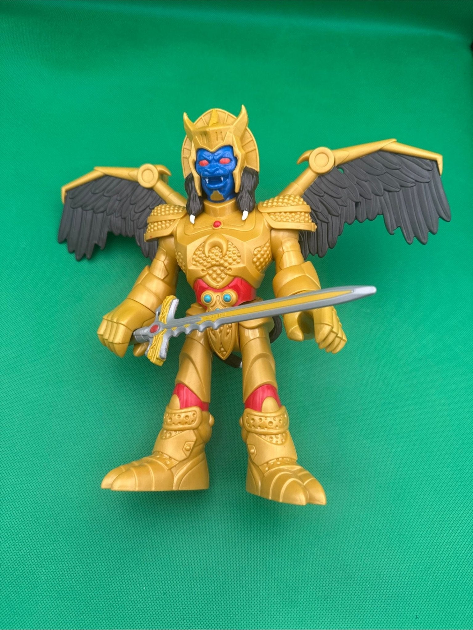 Mattel 2015 Mighty Power Ranger Villain GOLDAR Action Figure Extend/Fold Wings - toyscardscomics