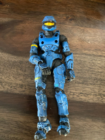 McFarlane Halo 3 Blue Scout Spartan Soldier Action Figure Walmart Exclusive 2008 - toyscardscomics