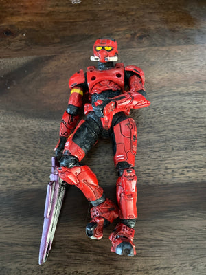 Mcfarlane Halo 4 Series 1 Red Spartan Warrior with weapon