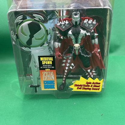 McFarlane Toys Medieval Spawn Series 1 Action Figure 1994 With Comic SEALED - toyscardscomics