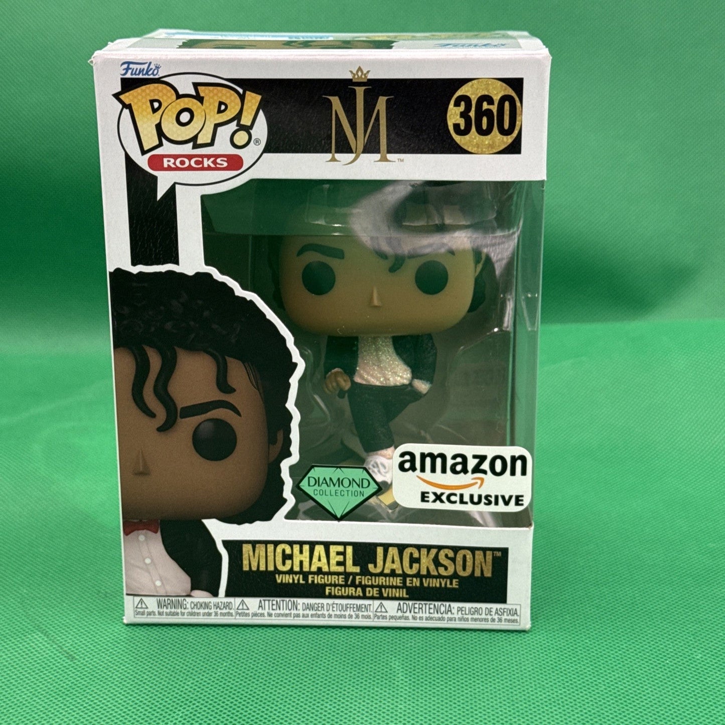 MICHAEL JACKSON Funko POP! Rocks 360 Diamond Coll. Amazon Exclusive NM+ - toyscardscomics