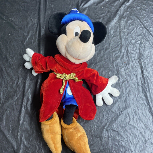 Mickey Mouse Sorcerer 21" Fantasia Plush Walt Disney World Parks - toyscardscomics