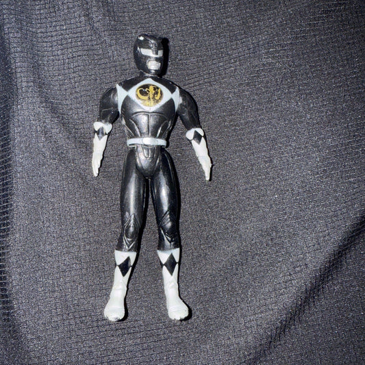 Mighty Morphin Power Rangers 1995 Saban 4" Black Ranger Figure - toyscardscomics