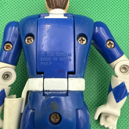 Mighty Morphin Power Rangers Auto Morphin Billy The Blue Ranger Bandai Fliphead - toyscardscomics