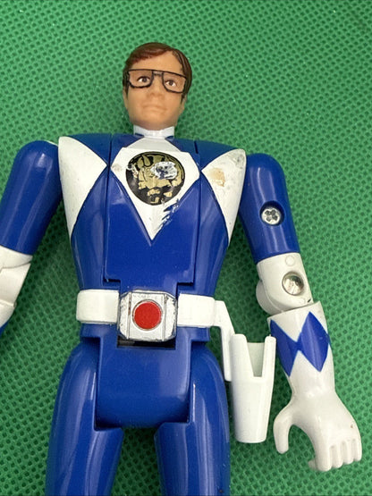Mighty Morphin Power Rangers Auto Morphin Billy The Blue Ranger Bandai Fliphead - toyscardscomics