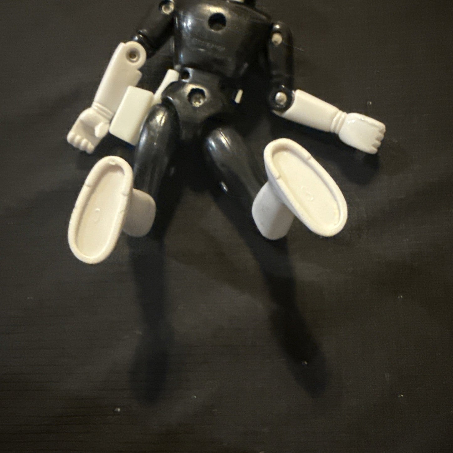 Mighty Morphin Power Rangers Black Ranger 4.75" Action Figure No Weapons - Nice! - toyscardscomics