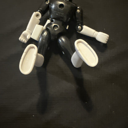 Mighty Morphin Power Rangers Black Ranger 4.75" Action Figure No Weapons - Nice! - toyscardscomics