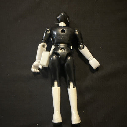 Mighty Morphin Power Rangers Black Ranger 4.75" Action Figure No Weapons - Nice! - toyscardscomics