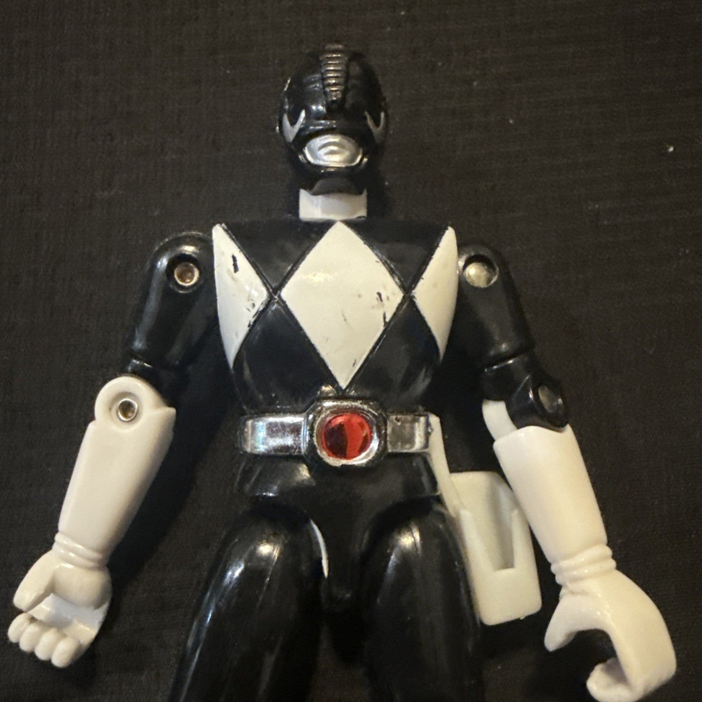 Mighty Morphin Power Rangers Black Ranger 4.75" Action Figure No Weapons - Nice! - toyscardscomics