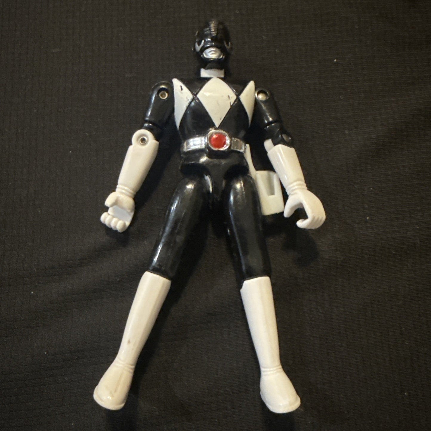 Mighty Morphin Power Rangers Black Ranger 4.75" Action Figure No Weapons - Nice! - toyscardscomics
