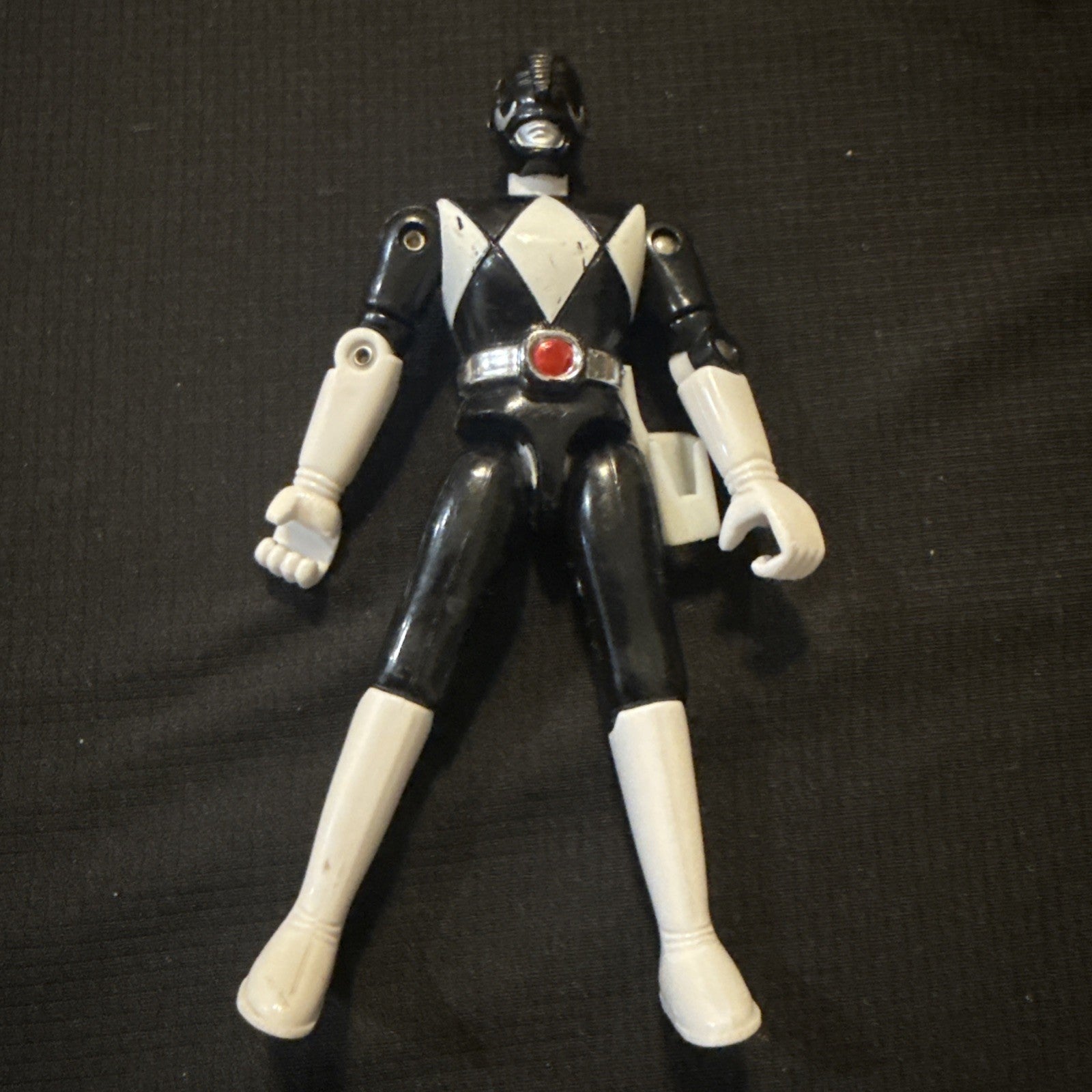 Mighty Morphin Power Rangers Black Ranger 4.75" Action Figure No Weapons - Nice! - toyscardscomics