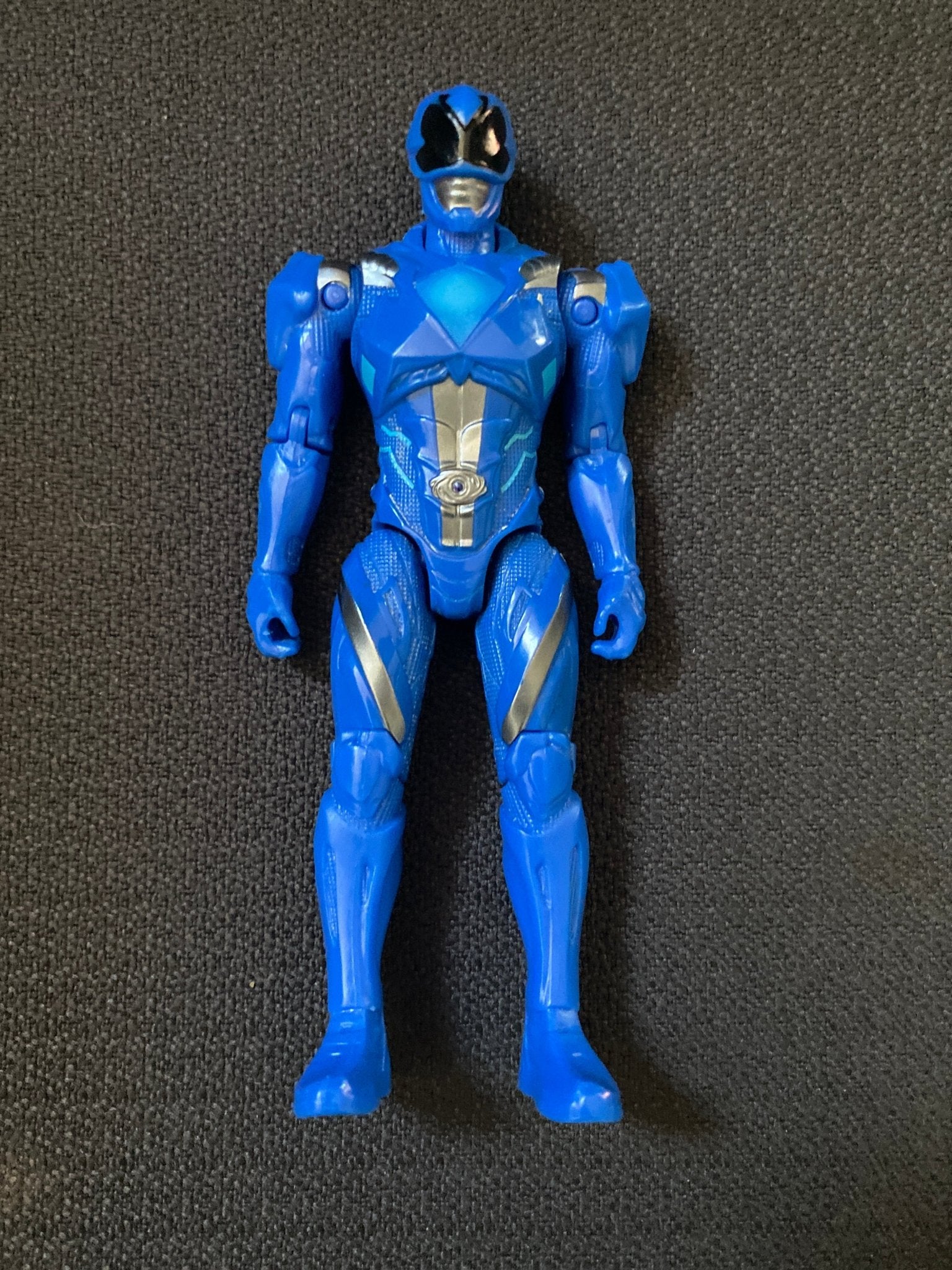 Mighty Morphin Power Rangers BLUE Movie Bandai 2016 6” Figure - toyscardscomics