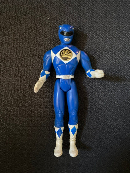 Mighty Morphin Power Rangers BLUE Ranger 4" Action Figure Saban 1995 - toyscardscomics