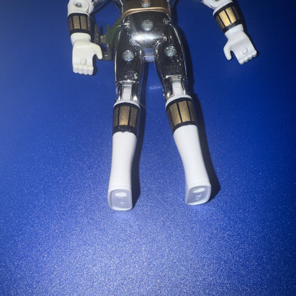 Mighty Morphin Power Rangers Chrome Silver Ranger 8 Inch Action Figure 1995 - toyscardscomics