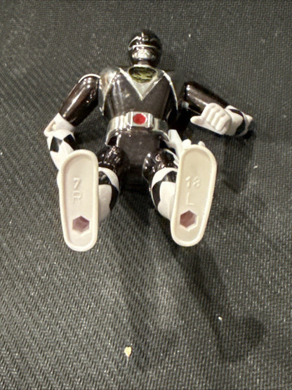 Mighty Morphin Power Rangers The Movie Metallic Black Ranger Action Figure 1995 - toyscardscomics