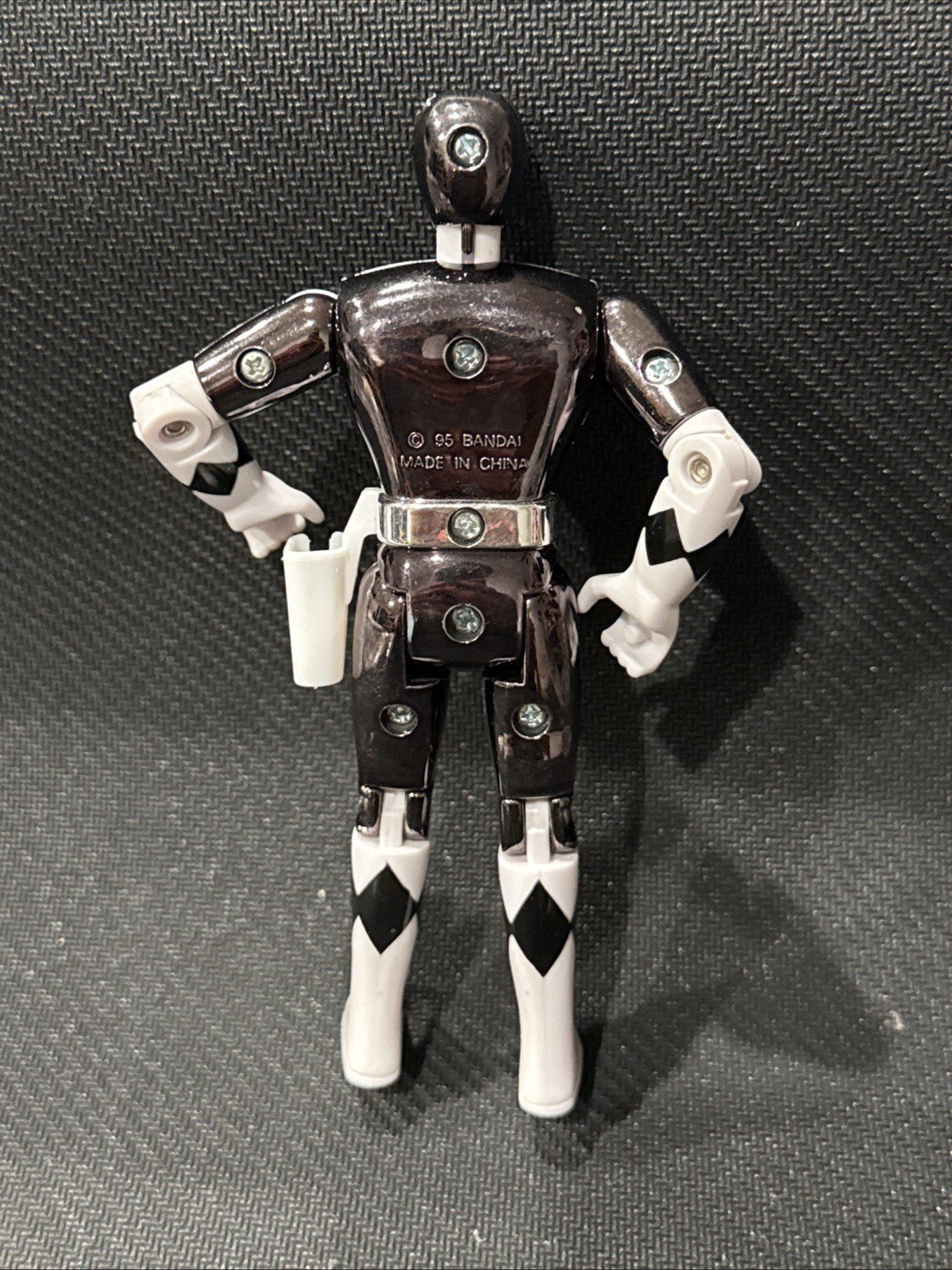 Mighty Morphin Power Rangers The Movie Metallic Black Ranger Action Figure 1995 - toyscardscomics