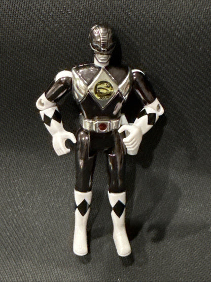 Mighty Morphin Power Rangers The Movie Metallic Black Ranger Action Figure 1995 - toyscardscomics