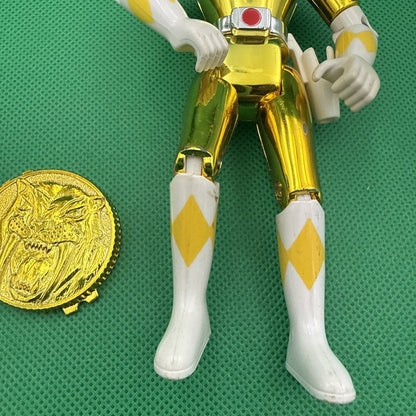 Mighty Morphin Power Rangers The Movie Metallic Yellow Ranger Figure - toyscardscomics