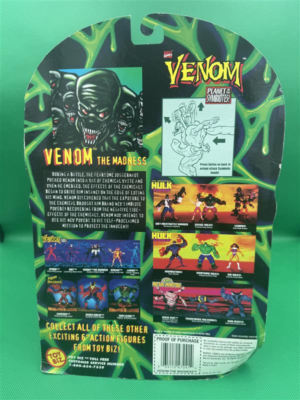 MISP TOYBIZ Marvel SPIDER - MAN VENOM MADNESS Planet Symbiotes 9" Action Figure - toyscardscomics