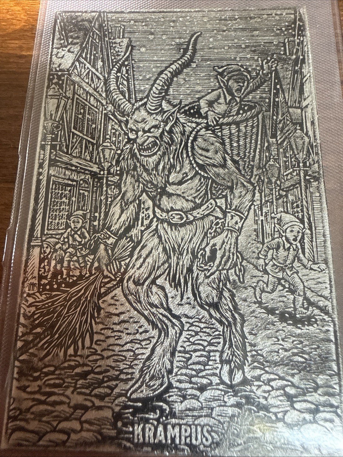 New 1/2 Oz .999 Silver Black Hand Bullion KRAMPUS Card - toyscardscomics