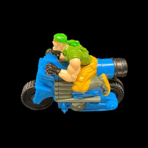 NEW 1998 Small Soldiers Burger King Nick Nitro on Motorcycle Action Figure - toyscardscomics