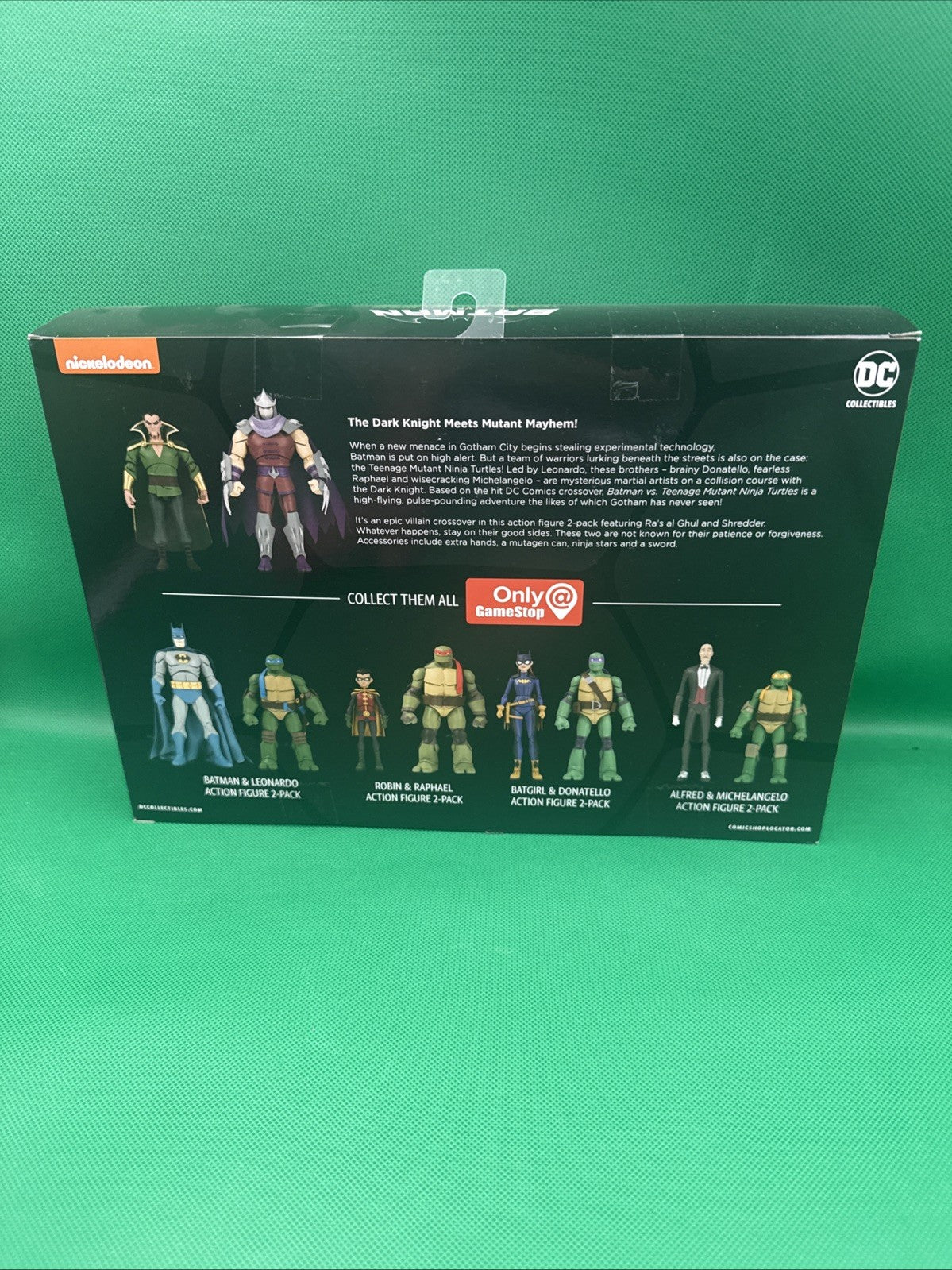 New - Batman Vs Tmnt Ra's Al Ghul & Shredder Gamestop Exclusive!!! - toyscardscomics