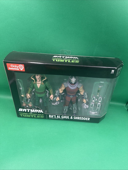 New - Batman Vs Tmnt Ra's Al Ghul & Shredder Gamestop Exclusive!!! - toyscardscomics
