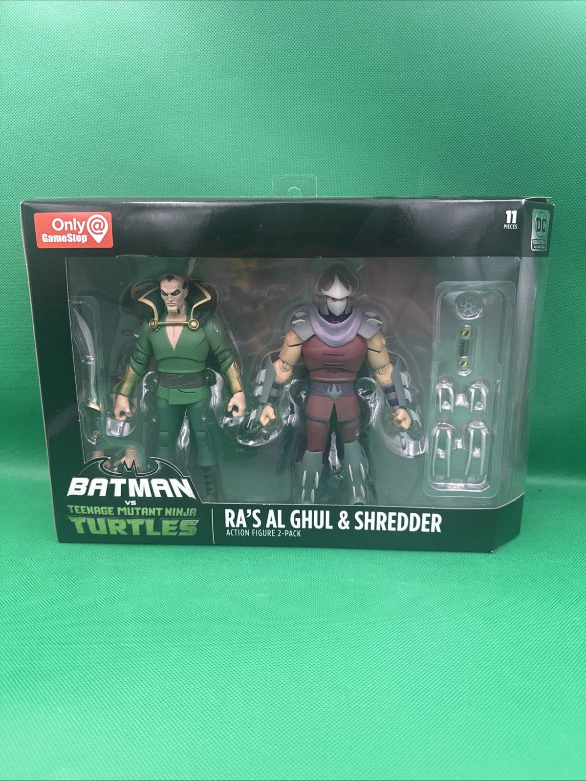 New - Batman Vs Tmnt Ra's Al Ghul & Shredder Gamestop Exclusive!!! - toyscardscomics