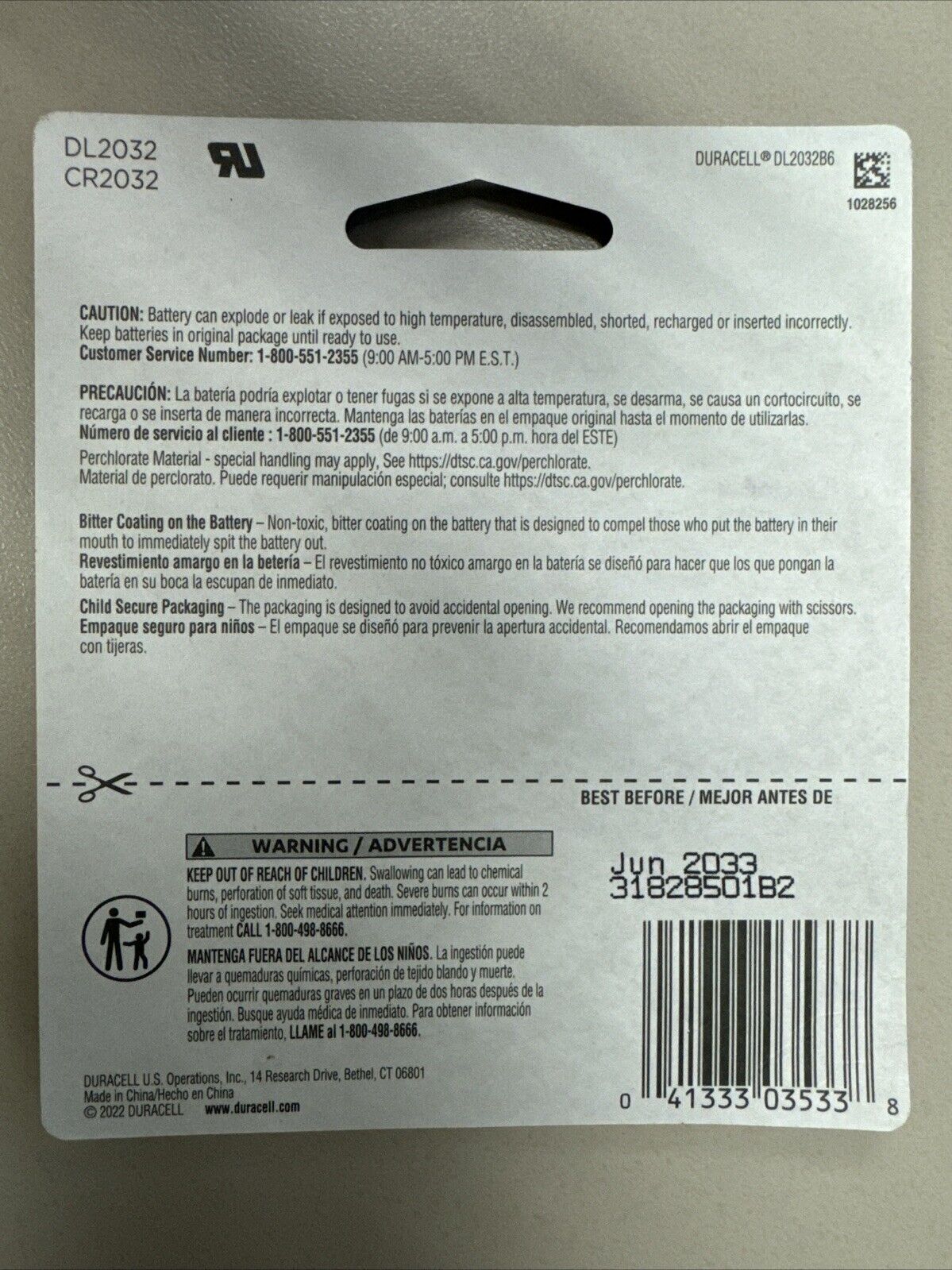 New Duracell CR2032 3V Lithium Battery Coin Cell (6 Count) 3V with Apple AirTag - toyscardscomics