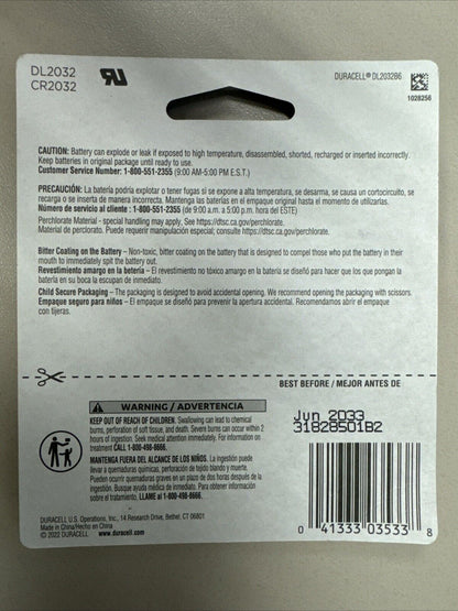 New Duracell CR2032 3V Lithium Battery Coin Cell (6 Count) 3V with Apple AirTag - toyscardscomics