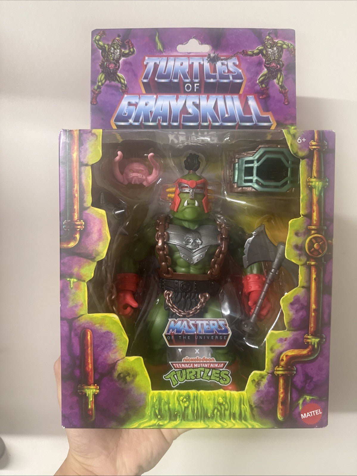 NIB Turtles Of Grayskull KRANG Figure Masters of the Universe TMNT MOTU 2024 - toyscardscomics