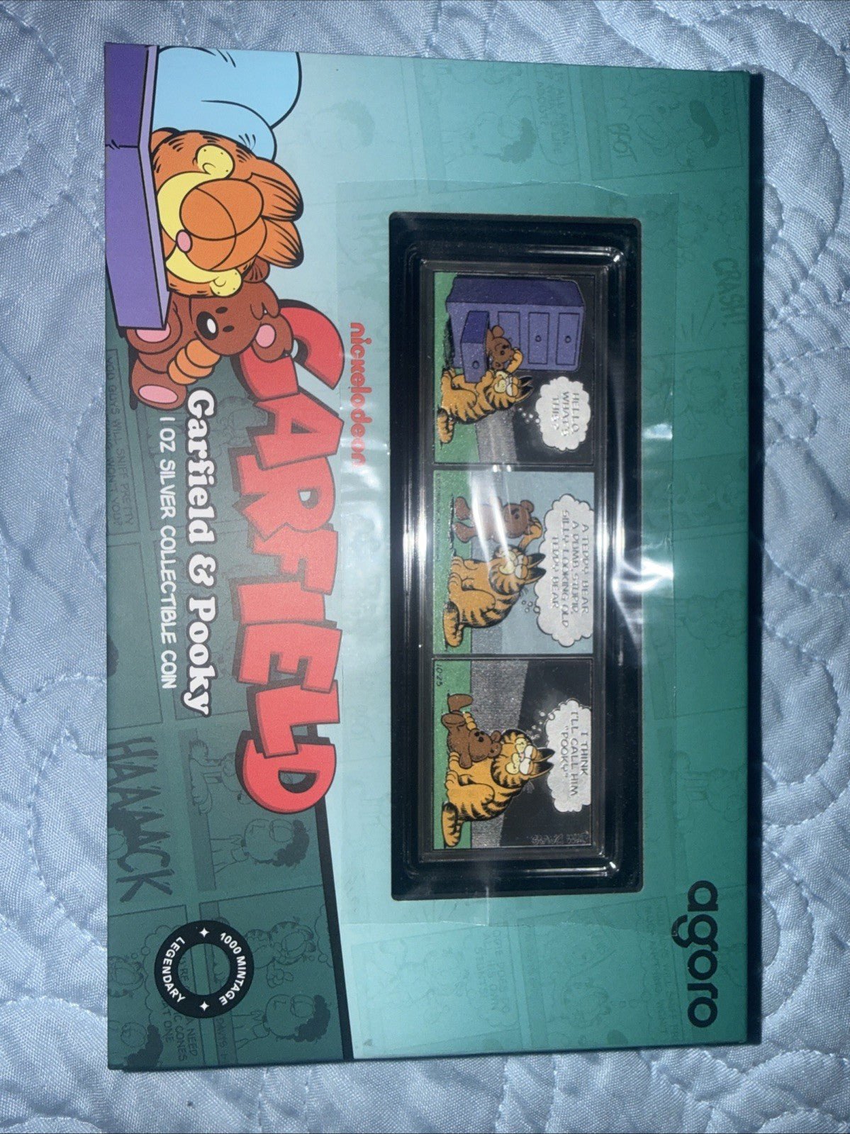 Nickelodeon Garfield & Pooky Silver Comic Strip Limited Edition Collectible - toyscardscomics