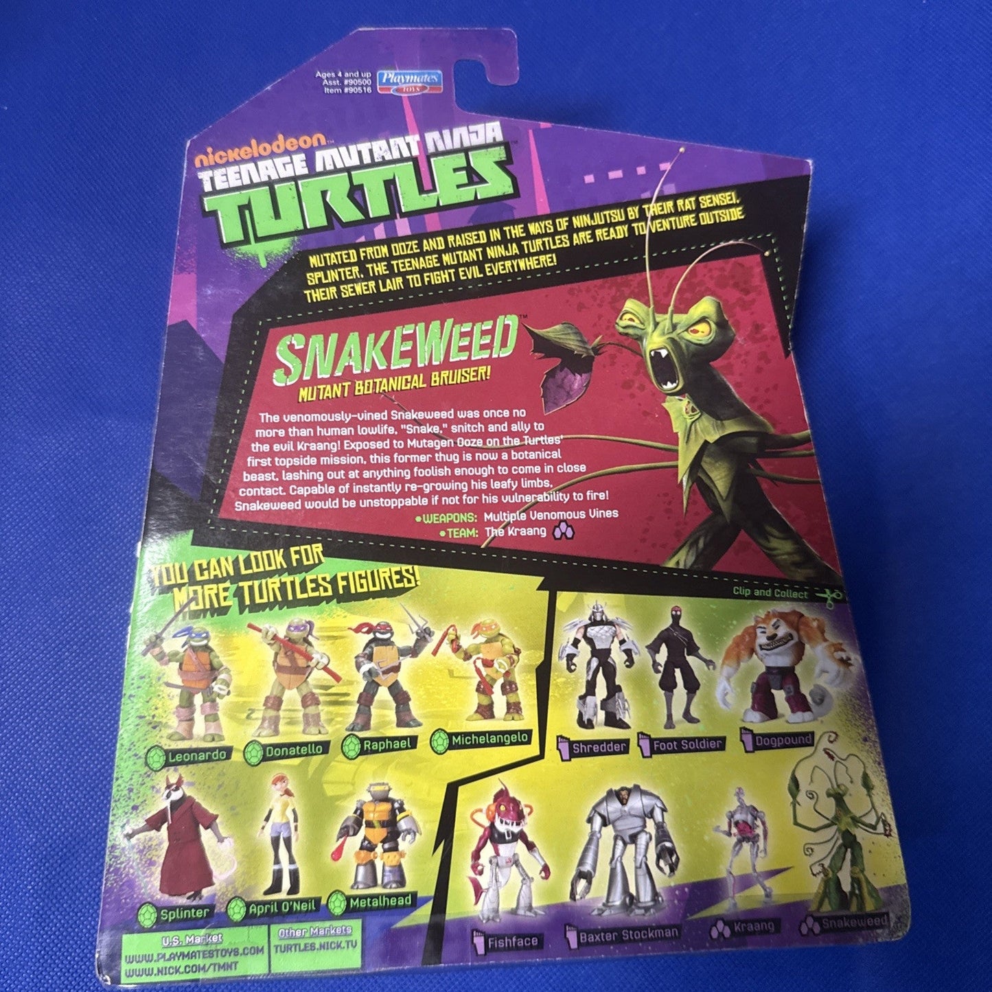 Nickelodeon Teenage Mutant Ninja Turtles TMNT Snakeweed Playmates 2012 NEW - toyscardscomics