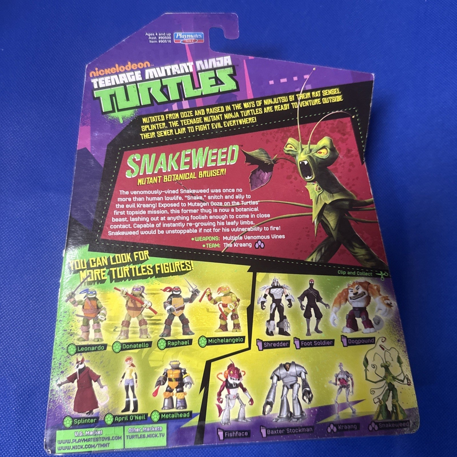 Nickelodeon Teenage Mutant Ninja Turtles TMNT Snakeweed Playmates 2012 NEW - toyscardscomics