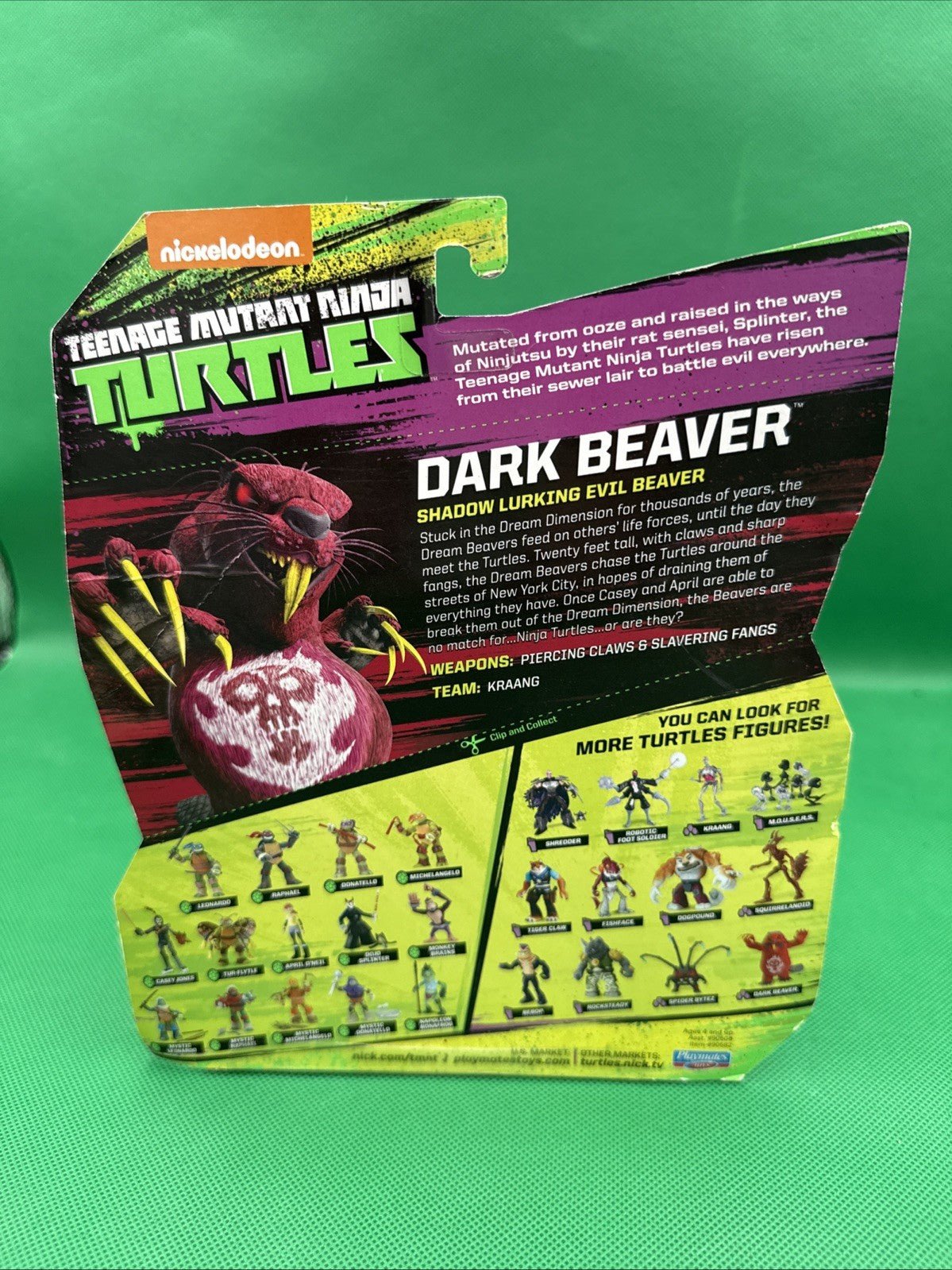 Nickelodeon Teenage Mutant Ninja Turtles/TMNT Dark Beaver Figure NEW/SEALED - toyscardscomics