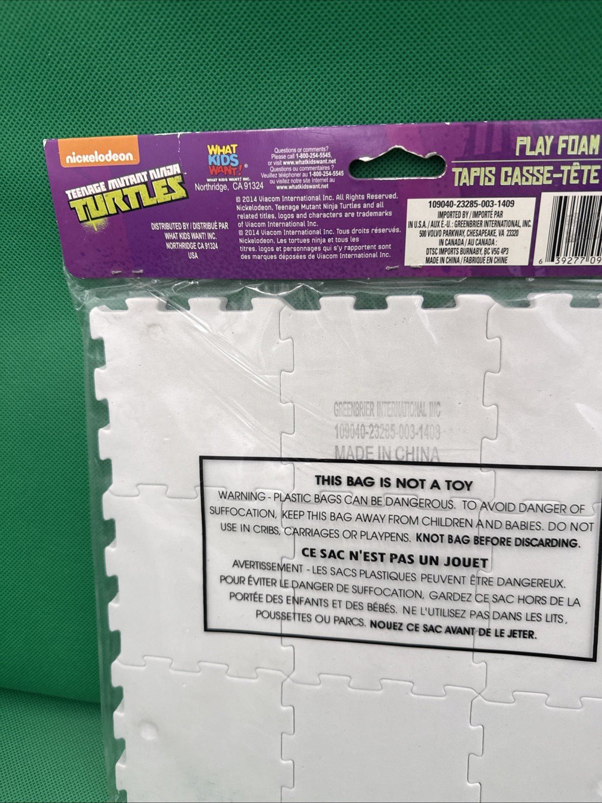Nickelodeon TMNT Play Foam Mat 2014 - toyscardscomics