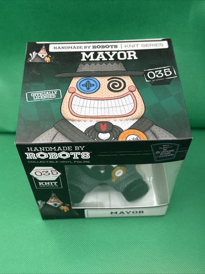 Nightmare Before Christmas Mayor Handmade by Robots Figure 35 Knit Series - toyscardscomics