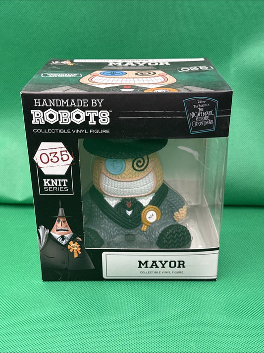 Nightmare Before Christmas Mayor Handmade by Robots Figure 35 Knit Series - toyscardscomics