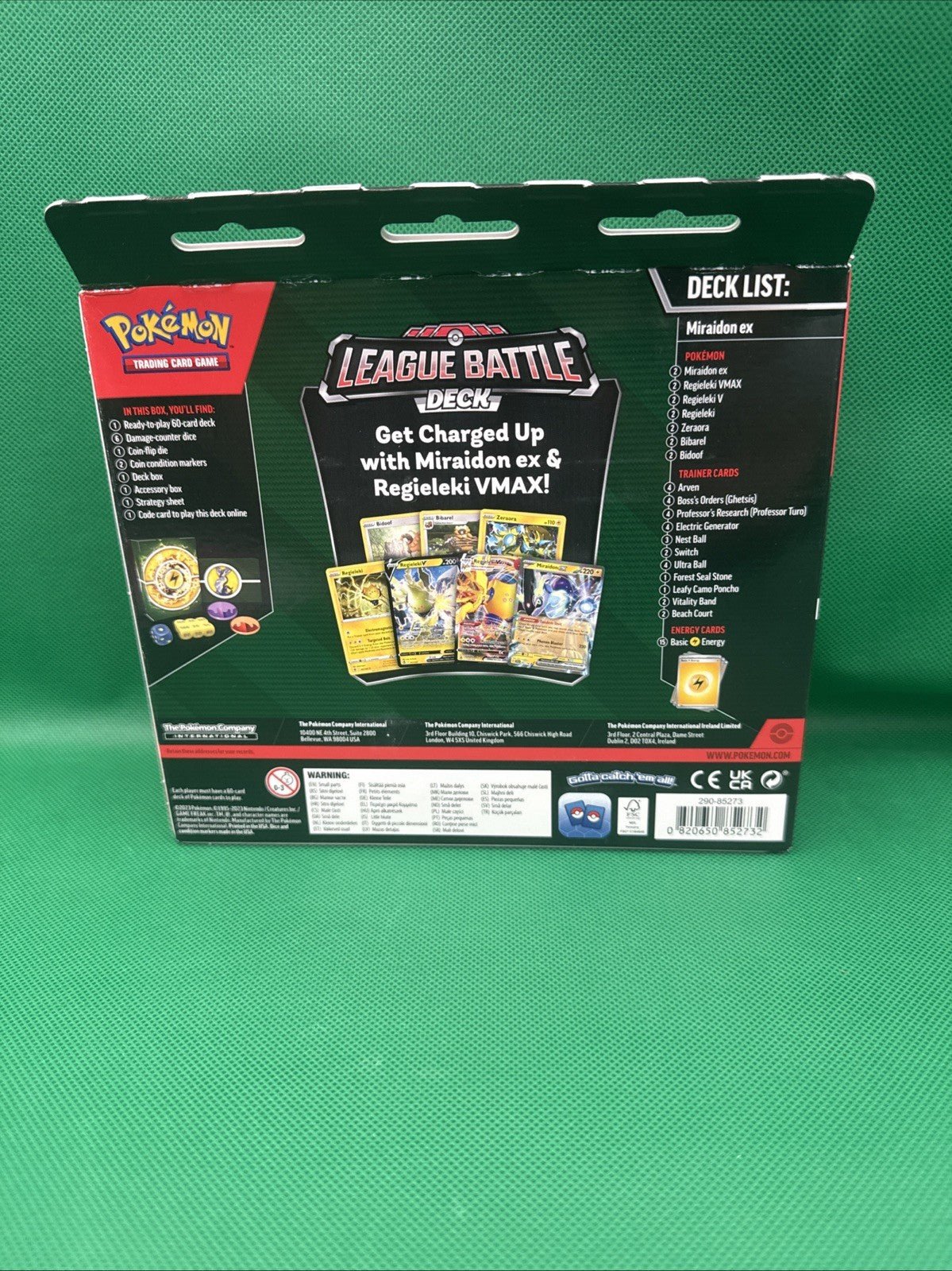 Nintendo 1 Pokemon TCG League Battle Deck Miraidon ex Regieleki VMAX - 89432663 - toyscardscomics