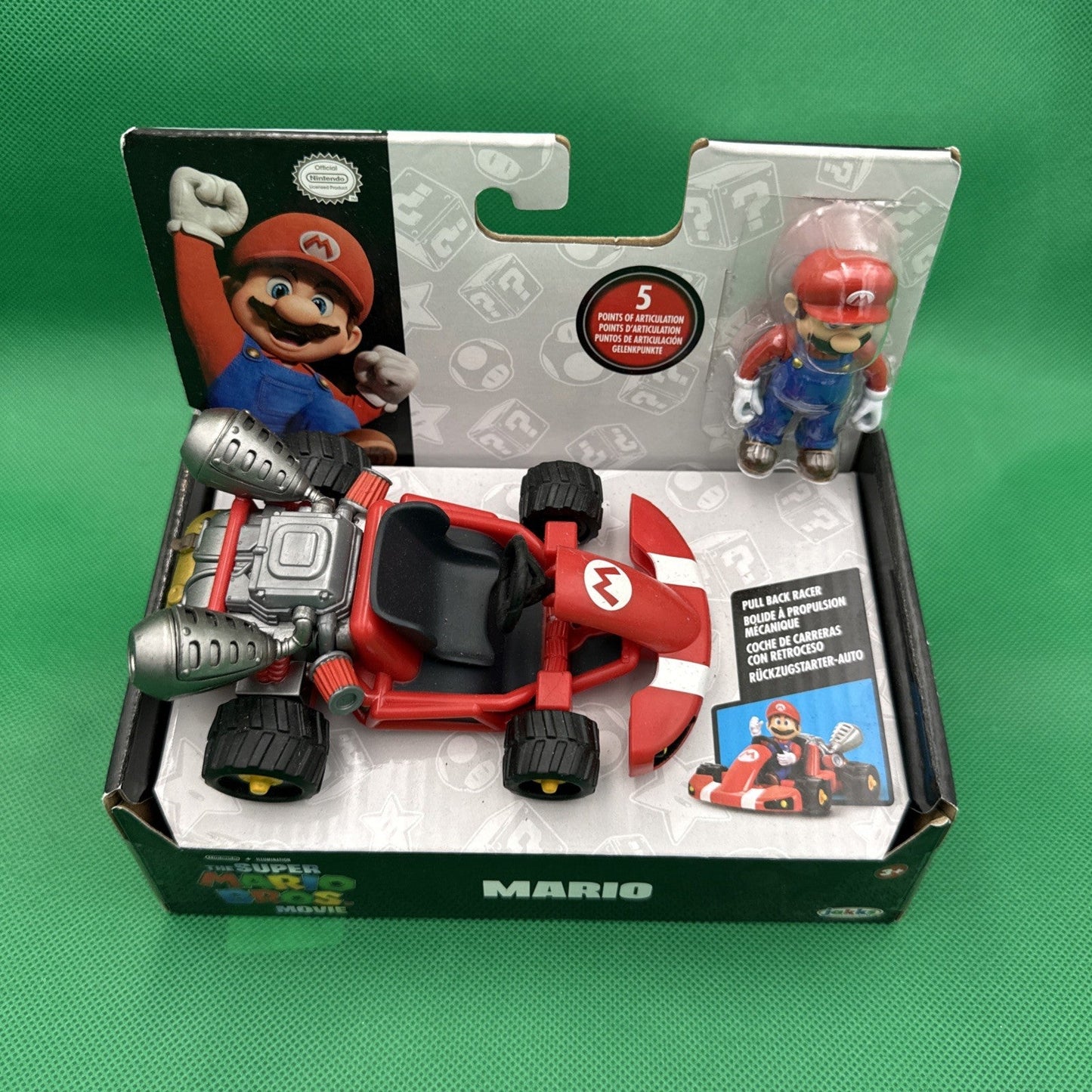 Nintendo Super Mario Bros Movie Pull Back Toy Racer Kart New Figure 2023 Jakks - toyscardscomics
