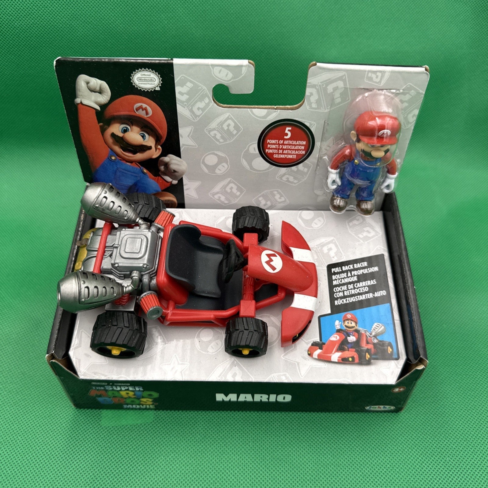 Nintendo Super Mario Bros Movie Pull Back Toy Racer Kart New Figure 2023 Jakks - toyscardscomics