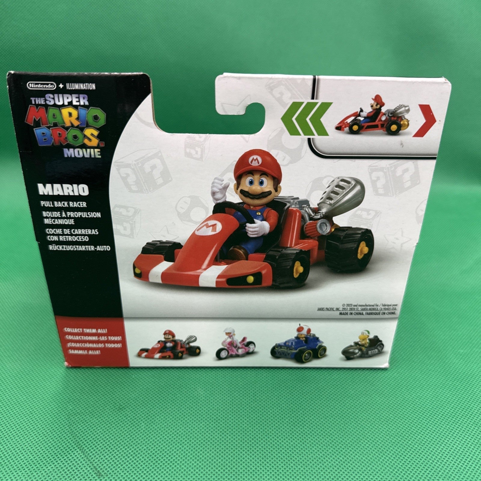 Nintendo Super Mario Bros Movie Pull Back Toy Racer Kart New Figure 2023 Jakks - toyscardscomics