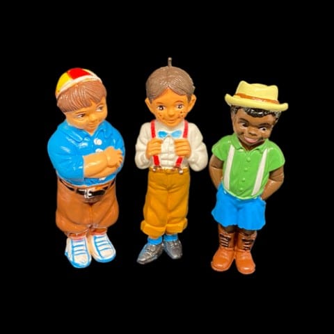 Our Gang Little rascals miniature figures set Of 3 King World 1985 - toyscardscomics