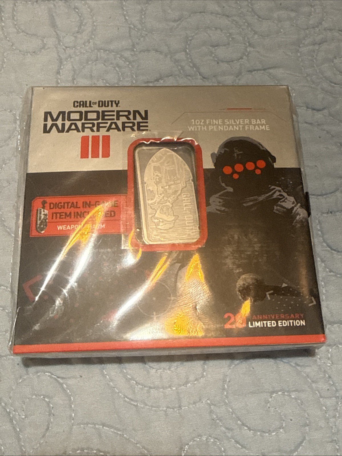 PAMP Call of Duty Modern Warfare III 1 oz .999 Silver Bar w/ Pendant Frame & Box - toyscardscomics