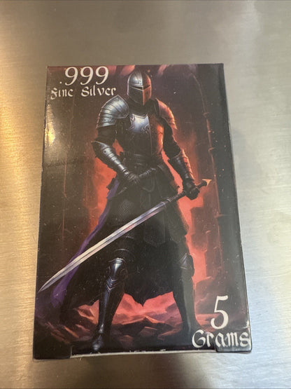 Pan Silver Knight 5 Grams of Silver.999 Fine - toyscardscomics