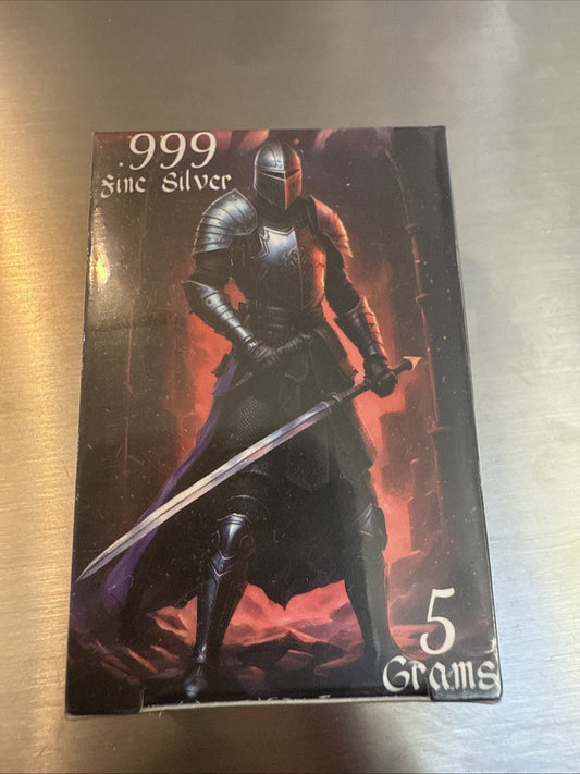 Pan Silver Knight 5 Grams of Silver.999 Fine - toyscardscomics