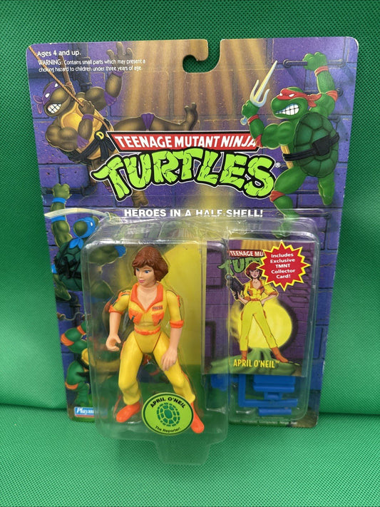 Playmates Teenage Mutant Ninja Turtles 1994 Heroes in a Half Shell April O’Neil - toyscardscomics