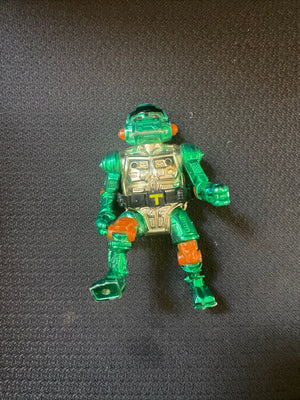 Playmates TMNT Ninja Turtles Warrior Metal Head Michelangelo Figure one loose leg